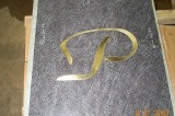 Brass Inlay  Wall Accent - Popi's Restaurant Brass Inlay Wall Accent - Popi's Restaurant. 1/4